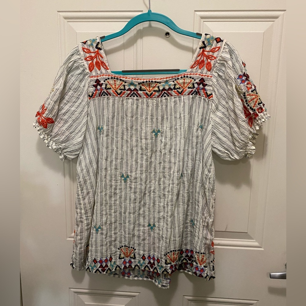 Johnny Was Workshop Peasant Top - Picture 11 of 14